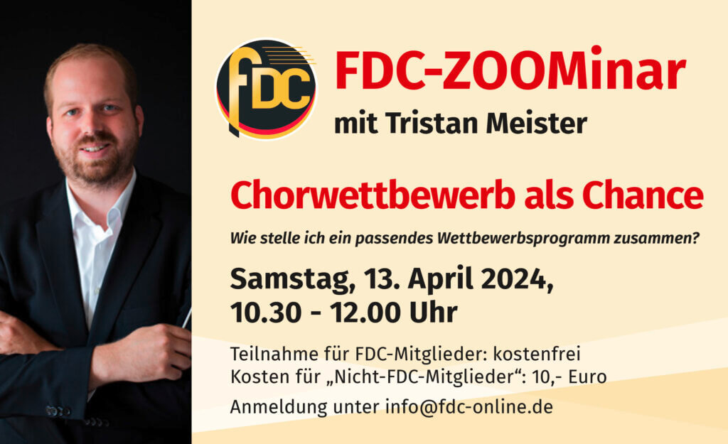 Bild: FDC-ZOOMinar Chorwettbewerb als Chance